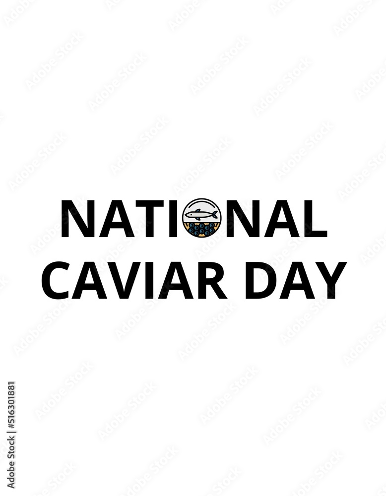 National caviar day design suitable for graphic resources