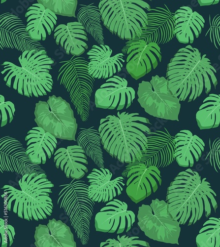 Seamless jungle pattern vector