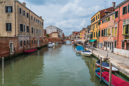 View of a Canal at Cannaregio District in Venice, Veneto, Italy, Europe, World Heritage Site