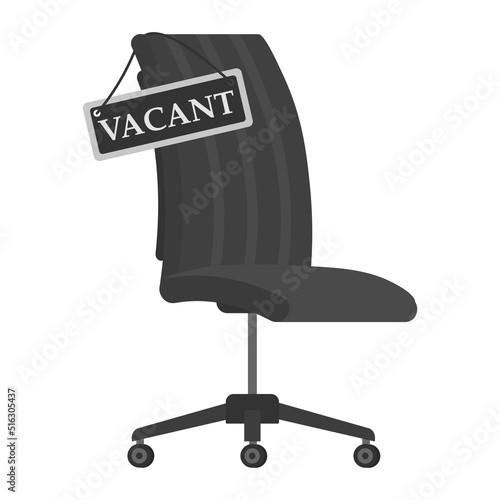 flat workplace, office desk, chair, vacant to work