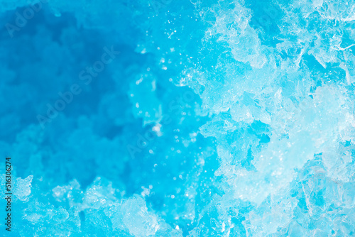 Fotografie 青いシロップをかけたかき氷