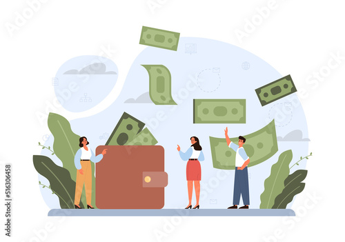 Money protection concept, savings keeping. Idea of economy