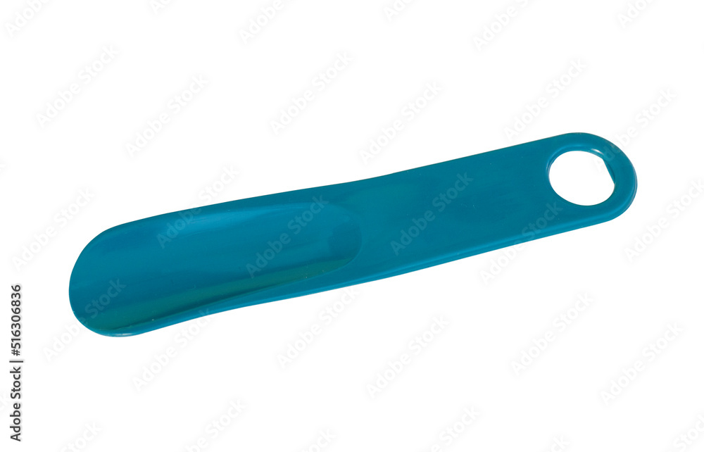 Shoehorn (with clipping path) isolated on white background. Plastic shoe rack. Isolated image. Shoehorn (with clipping path) isolated on white background. Plastic shoe rack. Isolated image.