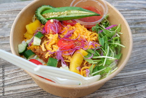 Traditional Okinawa food, taco rice