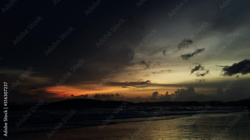 View of Colorful dramatic sky sunshine with clouds day background on beach sea, Sky with cloud in nature and travel concept. High quality video nature foottage View of Colorful dramatic sky sunshine with clouds day background on beach sea, Sky with cloud in nature and travel concept. High quality video nature foottage