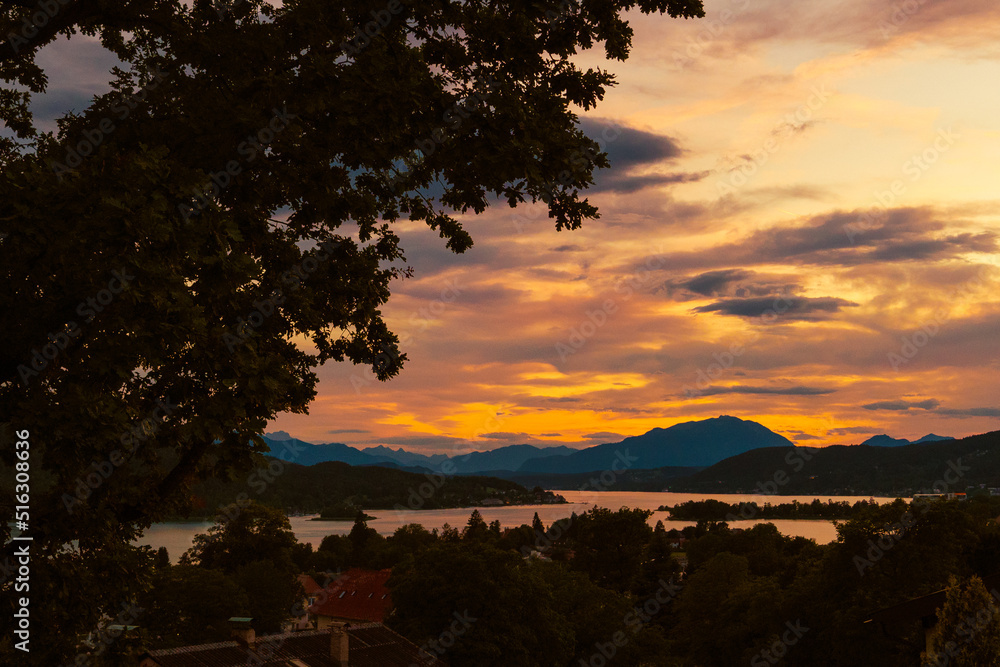 view of the lake Woerthersee view of the lake Woerthersee