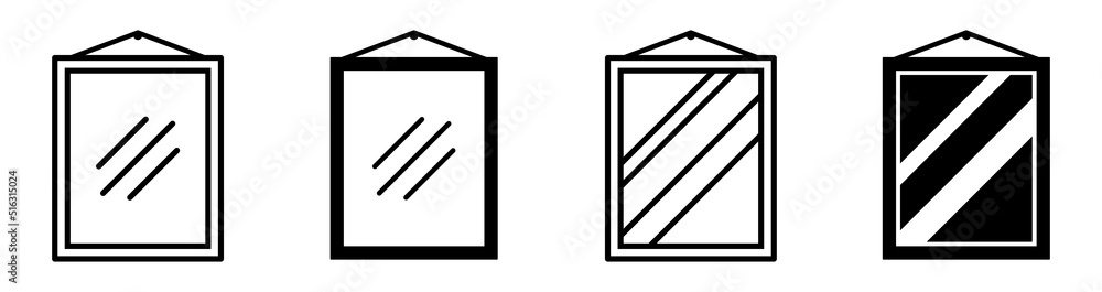 Mirror set icon vector illustration Mirror set icon vector illustration