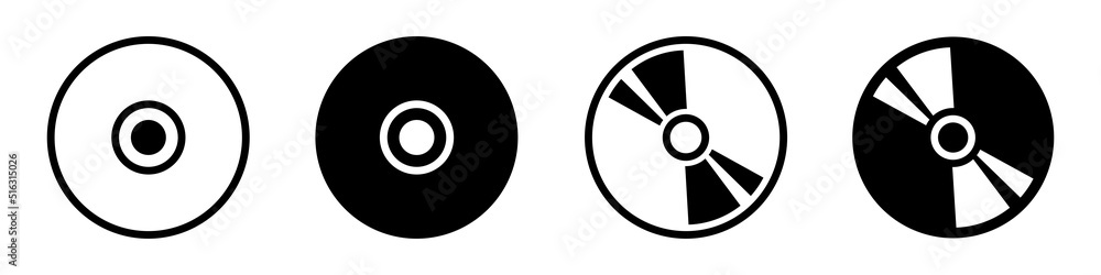 CD or DVD set icon. Disc icon, vector illustration - obrazy, fototapety, plakaty 