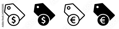 Price tag icon. Sale label icon, vector illustration
