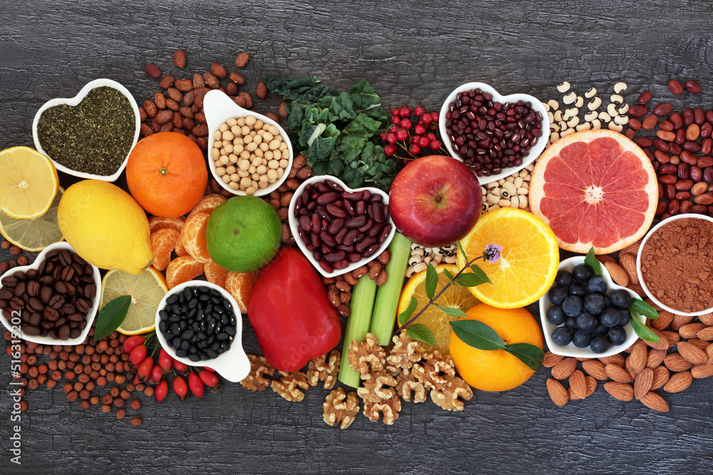 Healthy heart food high in flavonoids, polyphenols, antioxidants