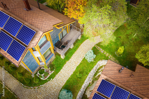 Solar panels on roof. Panel...