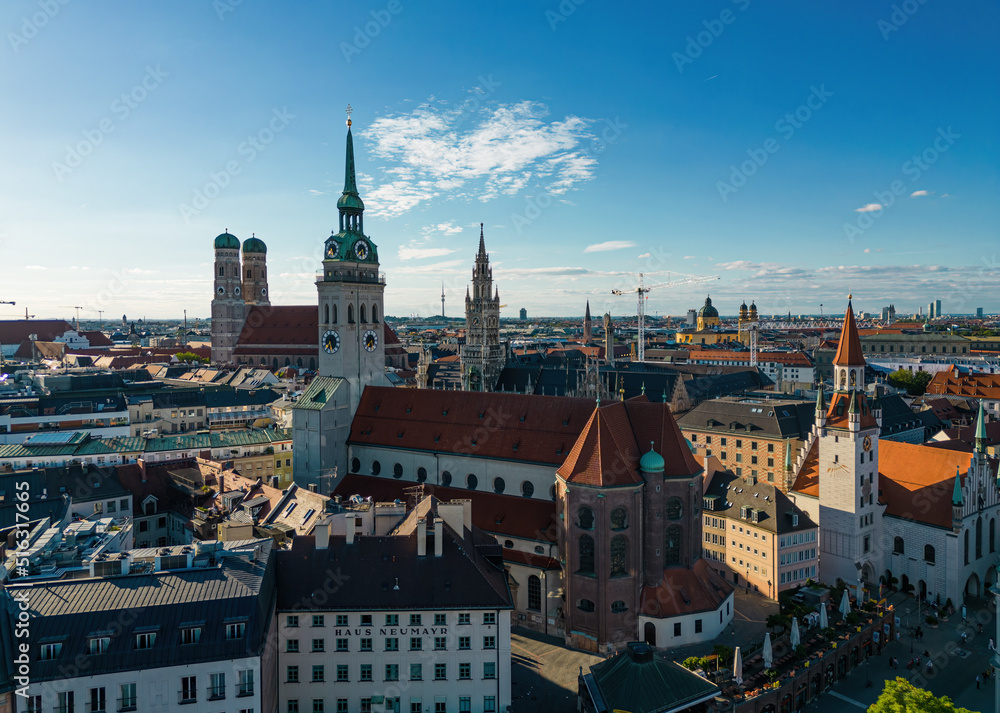 Fototapeta premium Old Town Towers in the Center of Munich, Germany