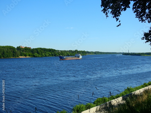 barge on the river Volga