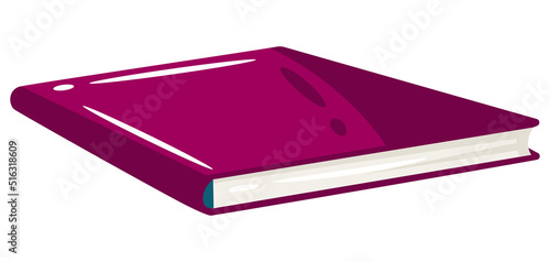 Illustration of notebook. School item. Education image for design.