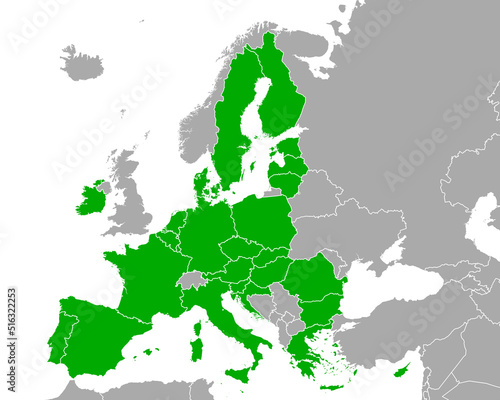 Karte der Europ  ischen Union in Europa