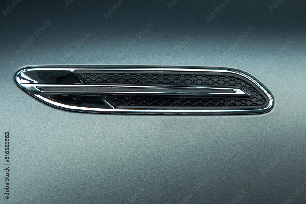 designer air duct on the car fender for better aerodynamics designer air duct on the car fender for better aerodynamics