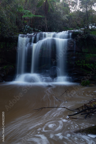 Dundundra Falls flowing after the rain  Terrey Hills  Sydney.