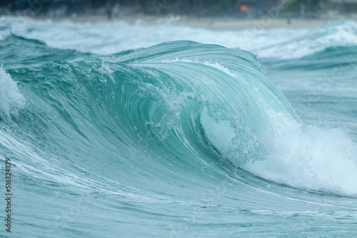 Fototapeta Naklejka Na Ścianę i Meble -  spiral wave in monsoon season Andaman sea of Phuket