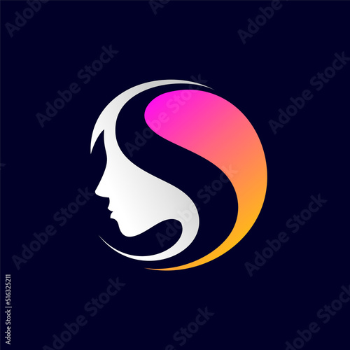 surgery logo with letter S concept, hair concept