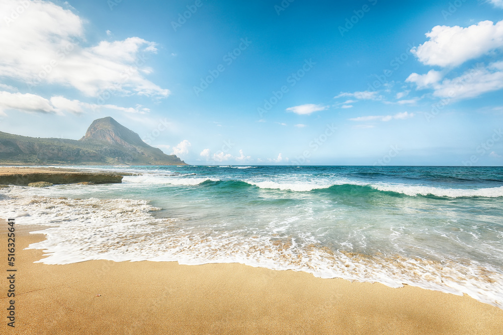 Unbelievable seascape of Isolidda Beach near San Vito cape. Unbelievable seascape of Isolidda Beach near San Vito cape.