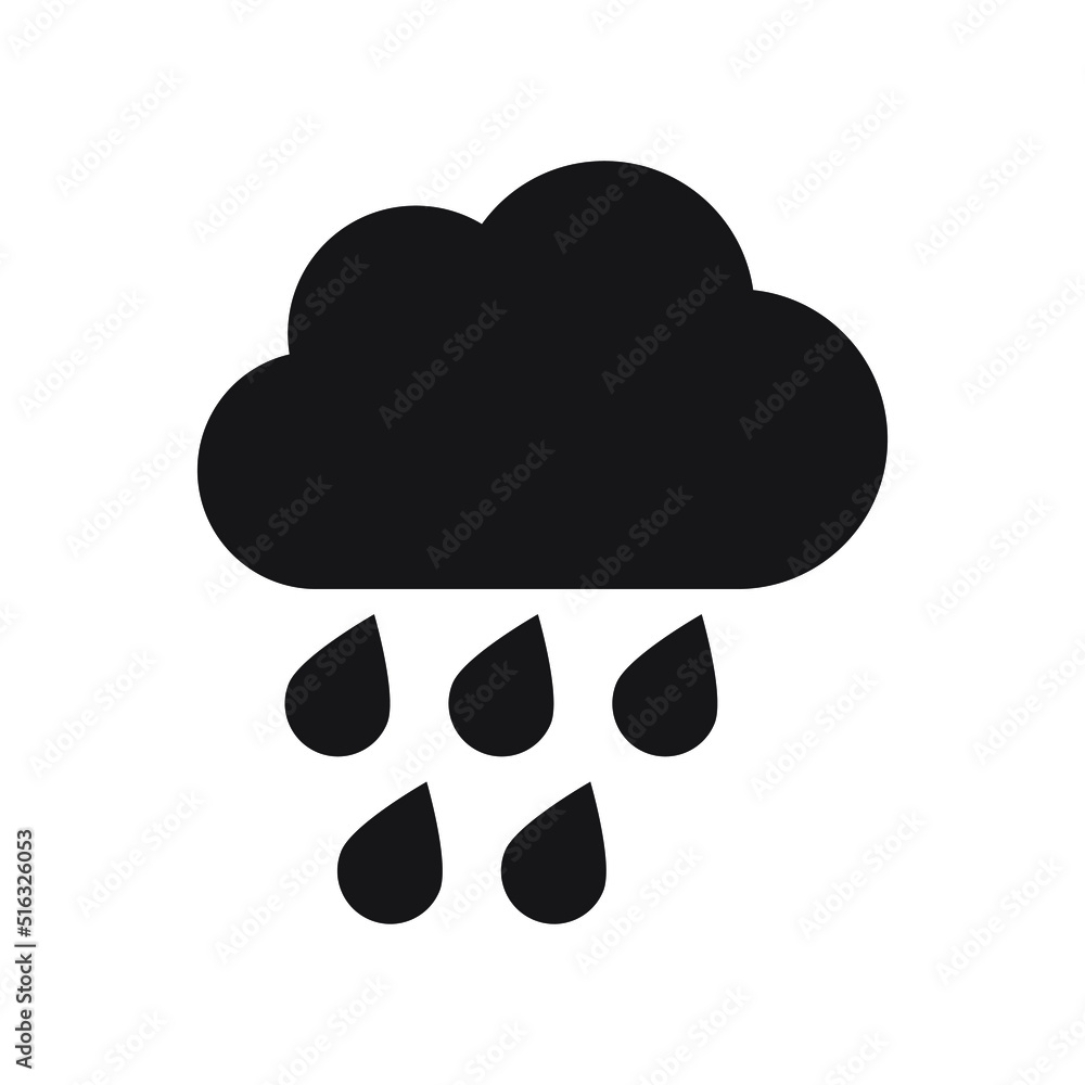 Rain icon in trendy flat style isolated on grey background. Cloud rain symbol for your web site design, logo, app, UI. Modern forecast storm sign. Rain icon in trendy flat style isolated on grey background. Cloud rain symbol for your web site design, logo, app, UI. Modern forecast storm sign.