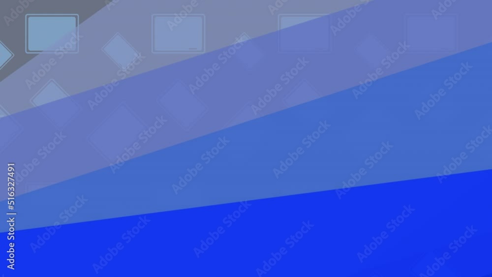 Animation of blue stripes moving over grey background with rectangles Animation of blue stripes moving over grey background with rectangles