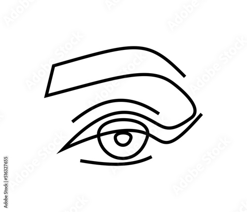 Ophthalmology. Vision logo minimalism. Optics.