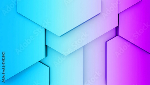 3d illustration Abstract Hexagon background, Technology