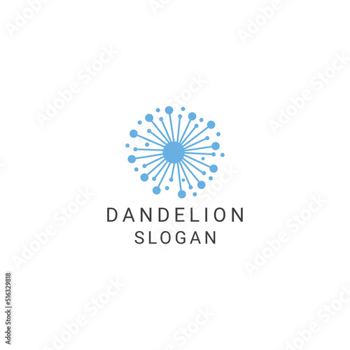 Dandelion logo design icon vector