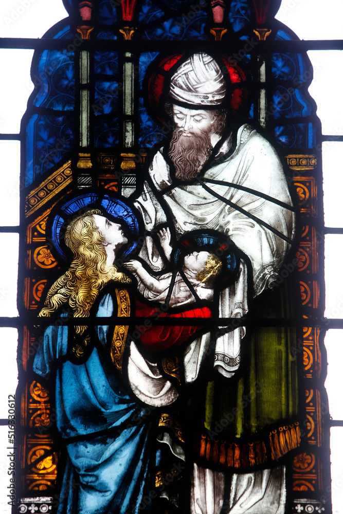 Obraz premium St Mary Abbots' church, Kensington.Stained glass :