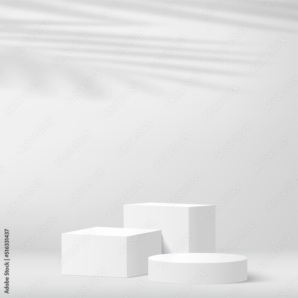 3d white minimal scene for products showcase, promotion display. Vector 3d white minimal scene for products showcase, promotion display. Vector