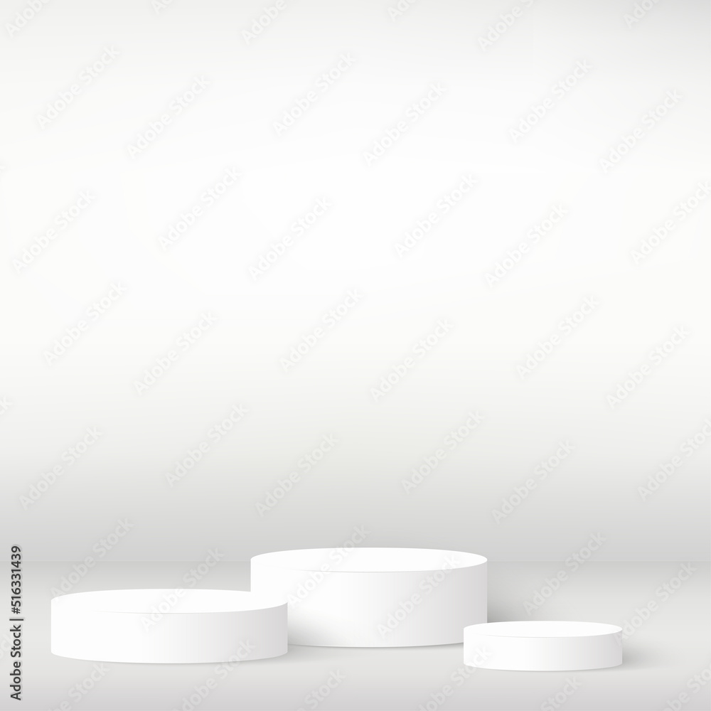 3d white minimal scene for products showcase, promotion display. Vector 3d white minimal scene for products showcase, promotion display. Vector