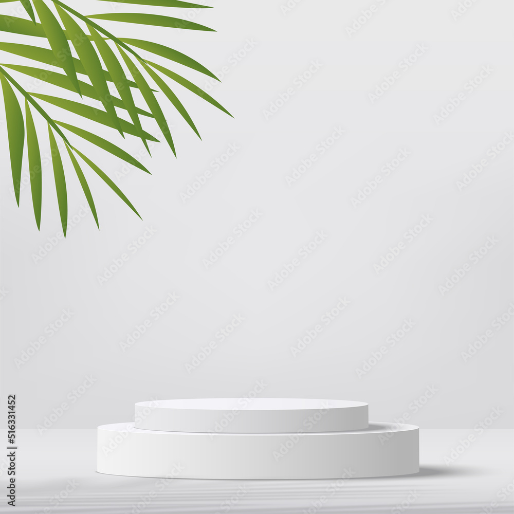 3d white minimal scene for products showcase, promotion display. Vector 3d white minimal scene for products showcase, promotion display. Vector