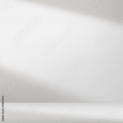 3d white minimal scene for products showcase, promotion display. Vector