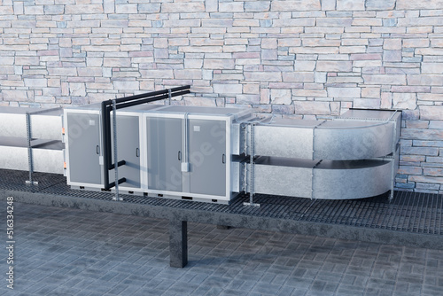 roof ventilation unit 3d render photo