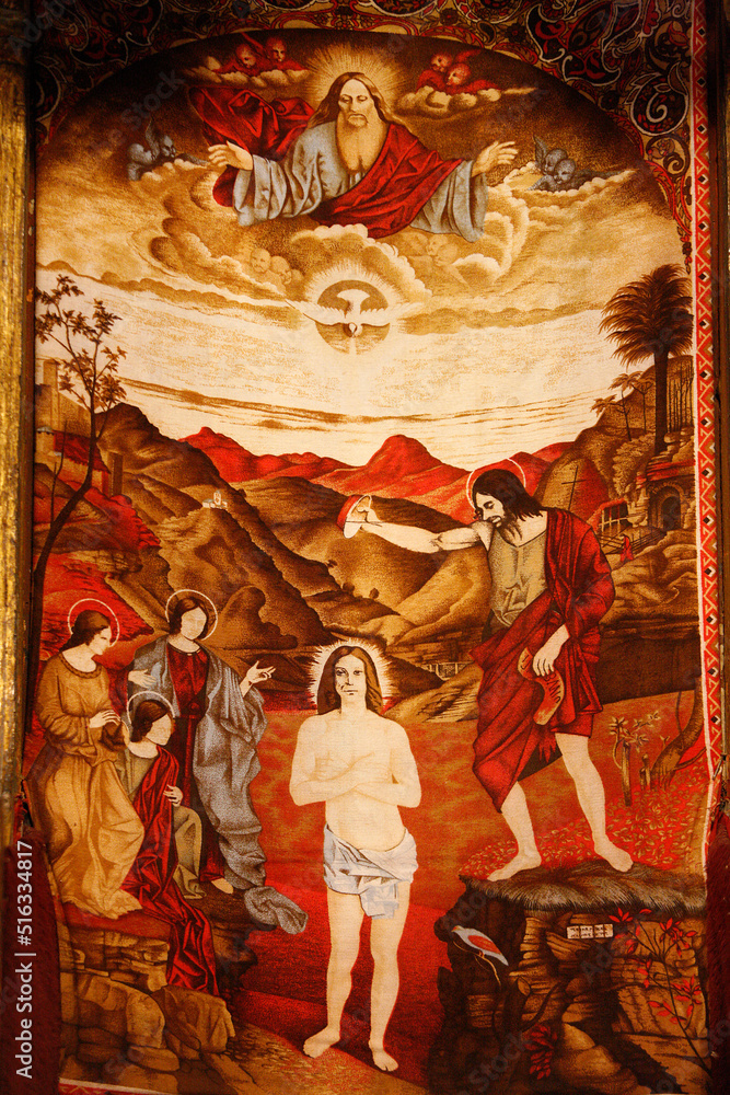 Icon in St Mary's church : Baptism of Jesus