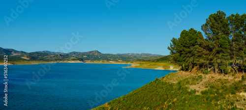 panoramic view over the Iznajar reservoir, Spain