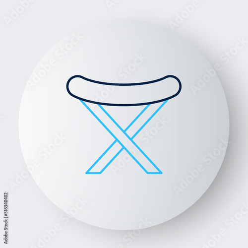 Line Fishing harpoon icon isolated on white background. Fishery manufacturers for catching fish under water. Diving underwater equipment. Colorful outline concept. Vector