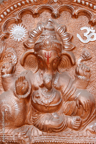 Ganesh sculpture.