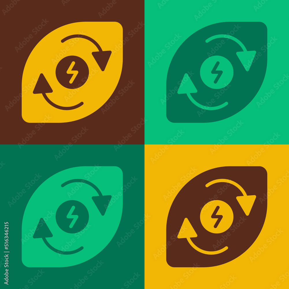 Pop art Water energy icon isolated on color background. Ecology concept with water droplet. Alternative energy concept. Vector Pop art Water energy icon isolated on color background. Ecology concept with water droplet. Alternative energy concept. Vector