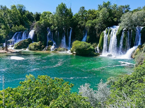 Beautiful landscape of the Kravice Waterfalls, Bosnia & Herzegovina photo