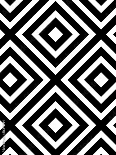 Geometric black and white seamless pattern