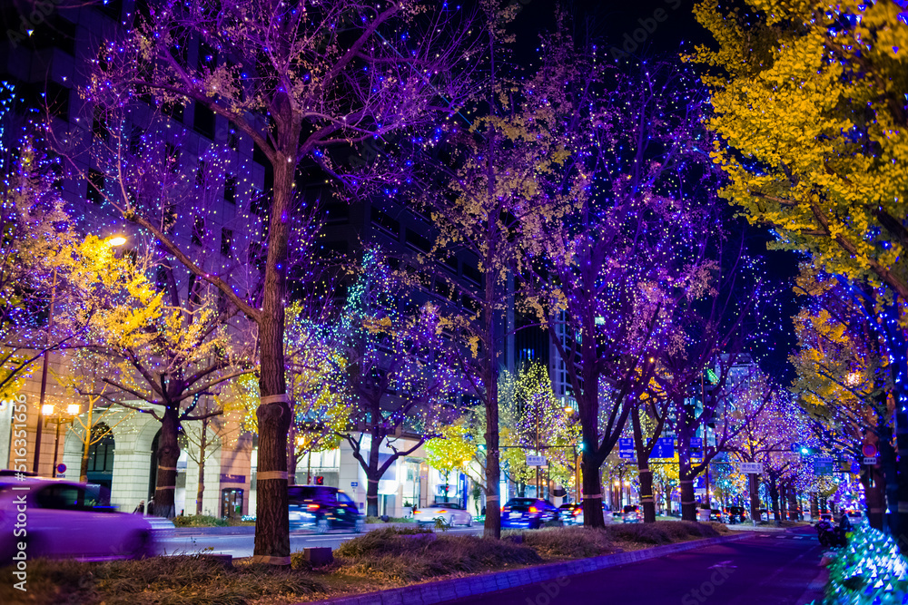 Naklejka premium 大阪光の饗宴