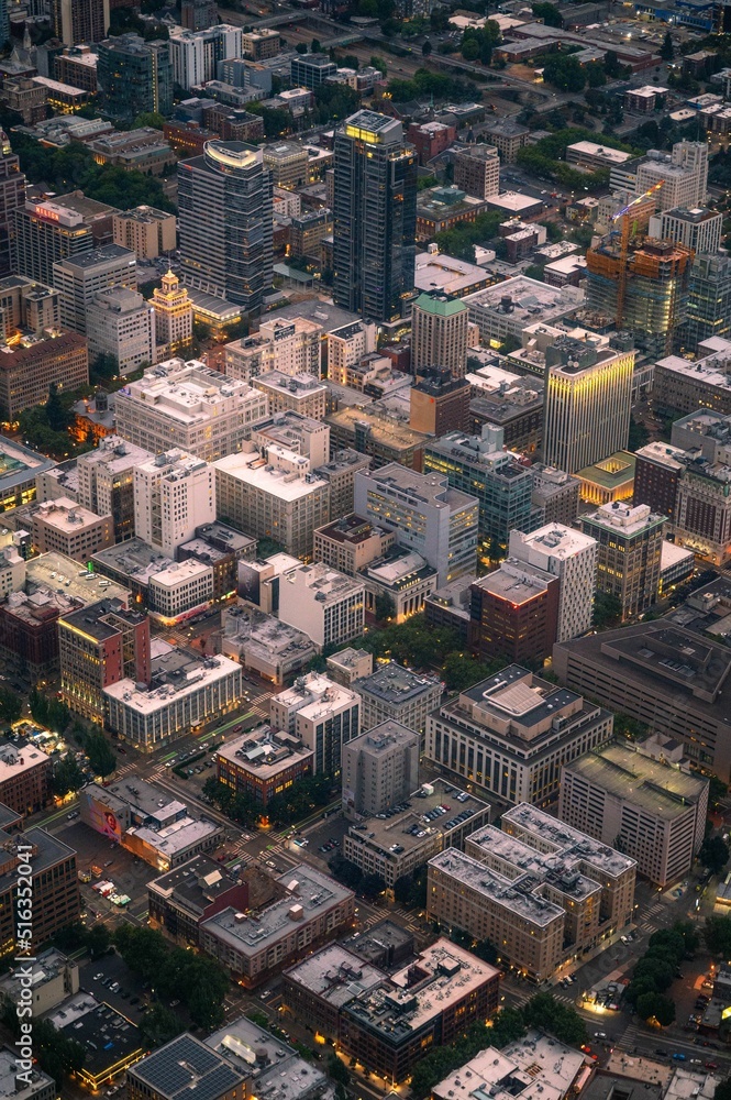 Obraz premium Vertical cityscape of the beautiful Johannesburg, South Africa