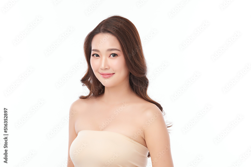 Beautiful young asian woman with clean fresh skin on white background, Face care, Facial treatment, Cosmetology, beauty and spa, Asian women portrait. Beautiful young asian woman with clean fresh skin on white background, Face care, Facial treatment, Cosmetology, beauty and spa, Asian women portrait.