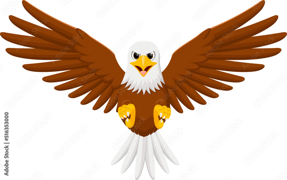 Cartoon eagle isolated on white background Cartoon eagle isolated on white background