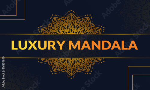 Luxury mandala background with golden arabesque pattern style.decorative mandala 