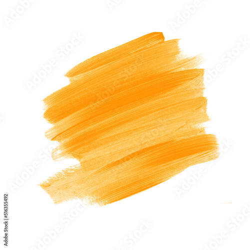 Orange brush stroke painted watercolor background. Perfect design for logo, headline and sale banner. 
