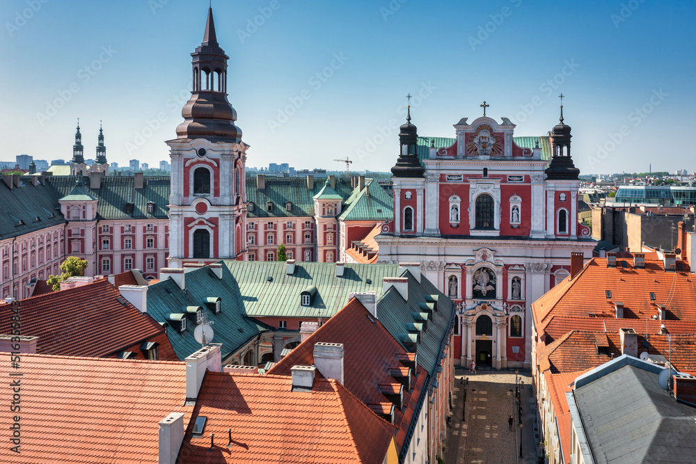 Obraz na płótnie Beautiful architecture of the Main Square in Poznan at summer. Poland w salonie