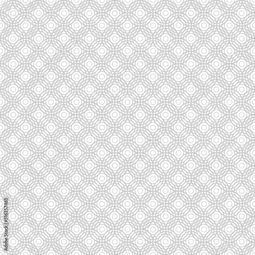 Vector simple abstract seamless pattern with gray circles on white background. For wallpapers, decoration, invitation, fabric, textile and linen, print, gift and wrapping paper.